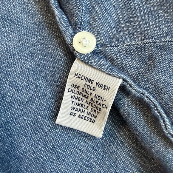 Vintage Cabin Creek Blue Jean, Button Down, Textured Long Sleeve Shirt- M - Picture 4 of 9